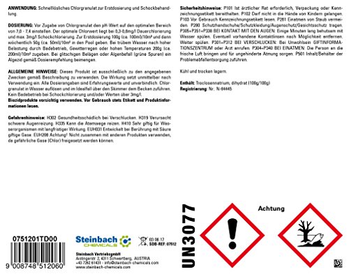 Steinbach Poolchemie, Chlorgranulat, weiß, 10x10x20 cm, 0751201 - 4