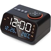 Plentiful Dekoratif LED Dijital Saat FM Radyo 2 Alarm Sıcaklık ve Nem G&ouml;stergeli Şarjlı Pilli Saat