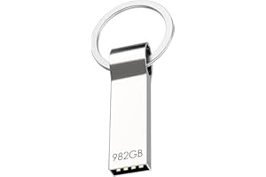 LOSOMBOEK Memoria USB 982GB, Alta Velocidad Mini Pen Drive 982GB Impermeable Memoria Flash con Llavero para Computadoras, Tabletas Almacenamiento de Datos Externo (982, GB)