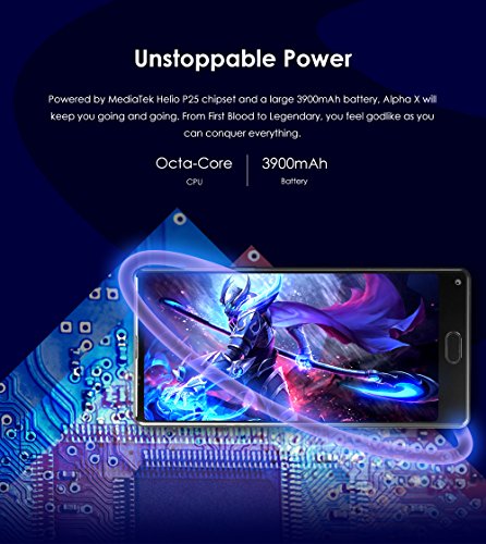 MAZE Alpha X 6+64 GB Smartphone mit Android 7,0, 6 zoll Borderless FHD Octa-Core, Dual SIM, Bluetooth 4,1, 2,5 D gebogenes Glas