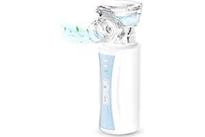 ‎NIKYPJ Inhalationsgerät, NIKYPJ Leiser Tragbarer Inhalationsgerät für Erwachsene Kinder, USB Aufladbarer Inhalator mit 2 Masken und 1 Mundstück