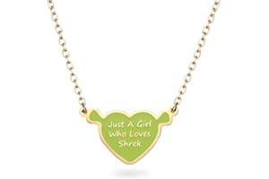 MELIX HOME Shrek Merch Necklace Gifts For Women BFF Teen Girls Daughter Shrek Merchandise Necklaces Gift