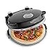 Produktbild Pizzaofen Peppo 1200W | Pizzamaker | Minibackofen elektrisch für Pizza & Brot 350°C Timer & Signallampe, inkl. Emaille-Bratpfanne & 2 großen Pizzawendern + Gratis Rezept (PDF) - schwarz