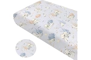 BABYSAFE Baby Safe Lenzuolo con angoli Next To Me Lenzuola Culla Coprimaterasso per culla 140x70 cm, 100% cotone biologico Certificato OEKO-TEX Coprimaterasso bambini|Mare blu