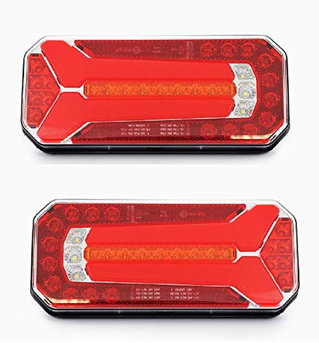 Lot de 2 feux arrière LED 24 V 12 V pour camion benne caravane camping remorque ECE E20