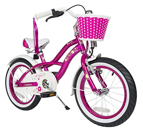 BIKESTAR® Premium Design Kinderfahrrad für coole Kids ab 4 Jahren ★ 16er Deluxe Cruiser Edition ★ Creamy Violett