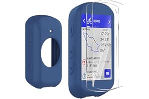 Moorovgi Custodia+2 Pezzi Vetro Temperato per Garmin Edge 530,Pellicola Protettiva Proteggi Schermo Accessorio per Computer da Bici GPS per Garmin Edge 530 (Blue)