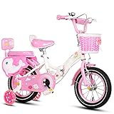 ● 12 "14" 16 "18" 20 "5 tamaño, altura de asiento ajustable en bicicleta, con rueda auxiliar, trípode estable, ruedas auxiliares en ambos lados de las ruedas delanteras y traseras, formando un triángulo completo no es fácil de caer, estable y confiable .