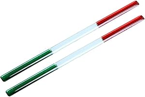 SEDCAR 2 x dünne Lange 14.5mm*0.9mm Italien Flaggen Aufkleber Biegbar Emblem Abzeichen Italienische Flagge für italienisches Auto, Fahrrad, LKW