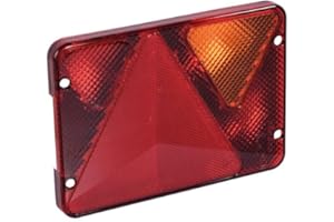 MECA24 Cabochon Lanterne Droit de remorque AJBA RL 80-6 Fonctions - Position, Stop, éclairage Plaque, Anti Brouillard, Clignotant