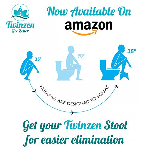 Toilettenhocker Twinzen Potty, für eine bessere Körperhaltung auf der Toilette und effektive Bekämpfung von Verstopfung und verschiedenen Problemen auf der Toilette, empfohlen von Ärzten - 4