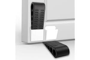 CIMOYBAI 2 Stück Türstopper Keil, Türkeil Gummi, Rutschfest Höhenverstellbar, Strapazierfähiger Türkeil für Hartböden,Badezimmer, Balkontür, Kinderzimmer Schwarz