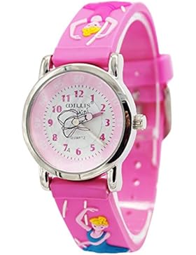 Willis Unisex Kinderuhr Mehrfarbig Student 3D Cartoon Uhr Größes Zifferblatt Armbanduhr Gummi Band Sportuhren...