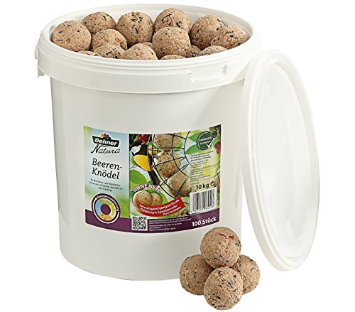 Dehner Natura Wildvogelfutter, Beeren-Knödel ohne Netz, 100 Stück (10 kg) - 5
