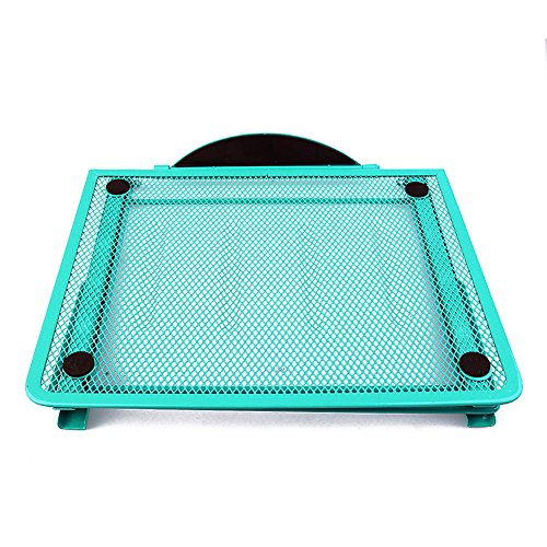 Faltbarer Laptop Tablet Ständer, InGoo Laptopständer Mesh Belüftet Kühler Halter Verstellbarer Computer Halterung Stütze Ständer für Laptop, Notebook, iPad Mini, iPhone, Tablets(Blau) - 2