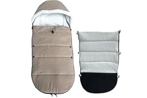 Colu Kid Chancelière universelle chaude pour poussette compatible avec Babyzen YOYO – Ajoutez un coussinet épais – Doublure douce et surface résistante aux éclaboussures – Lavable en machine (taupe)