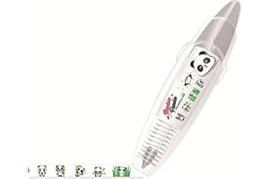 Aumude Penna decorativa fai da te con simpatici animali a pressione, 2023 nuova penna per nastro decorativo in pizzo fai da te, penna a nastro di correzione carino cartone animato, carino diario di