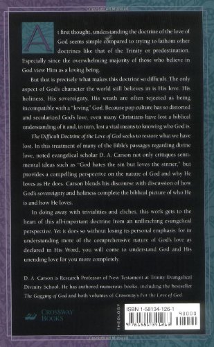 Couverture du livre de Difficult Doctrine of the Love of God