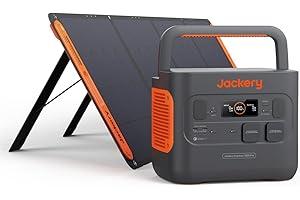 Jackery Solargenerator 1500 PRO 200W, 1512Wh Powerstation mit SolarSaga 200W, Solar- und AC-Schnellladung in 2 Std. 2 * 100W PD, 2x1800W AC-Ausgänge, ideal für Camping und für Notfälle zu Hause