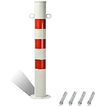 Paletti Di Delimitazione Relaxdays - Set 4 Pezzi Con Catena, Giallo/Nero, Per Parcheggi O Eventi, 85cm Altezza - Foto 8