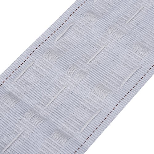 Shappy Gardinenband Universalband 10 m Länge 7,5 cm Breite Baumwollgewebe Bleistift Pleat Shirring Tape - 6