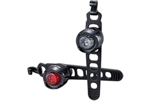 CatEye Orb - Juego de Luces Negras pulidas Delanteras y traseras