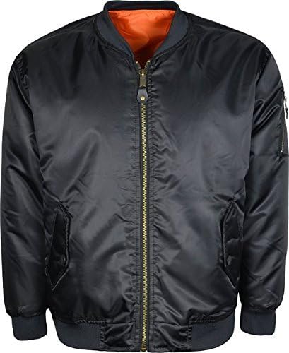 True WingsMENS MA1 MILITARY ARMY PILOT SECURITY DOORMAN BOMBER MENS WORKWEAR JACKET BIKER BLACK