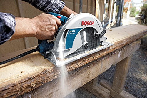 Bosch Professional GKS 85, 2.200 W Nennaufnahmeleistung, 235mm Sägeblatt-Ø, 85 mm Schnitttiefe (90°), Absaugadapter, 1 Parallelanschlag, 1 HM-Kreissägeblatt - 2