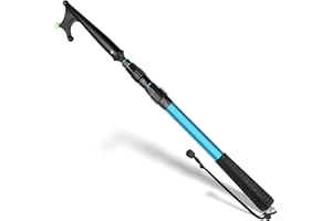 SAN LIKE Gancio Telescopico per Barca per l'attracco Accessori per Barche,Mezzo Marinaio per Barche, Nautica Sccessori Barche di Attracco, Boat Hook in Alluminio con Perline Luminose, 2M Blu