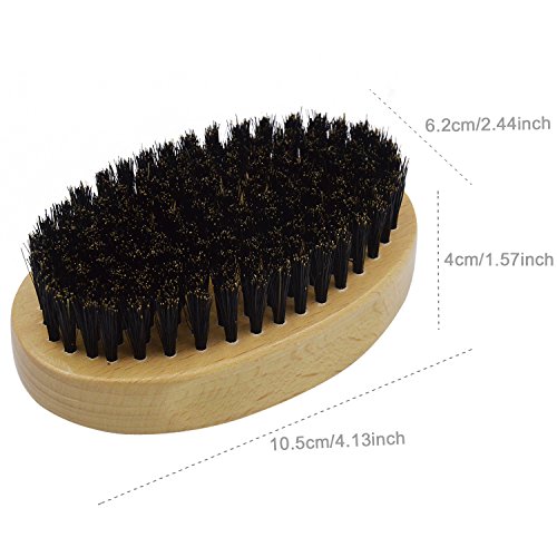 Becoyou Bartbürste mit Wildschweinborsten Hochwertiges Bartpflege für die Pflege und das Styling eines Bartes - 4