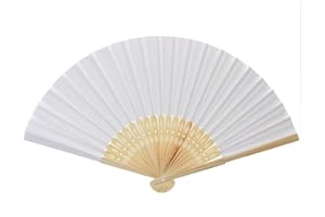 FLM 60 VENTAGLI di Bambu' E Carta Bianca per Matrimoni Wedding Sposa Eventi SEGNAPOSTO Chiesa