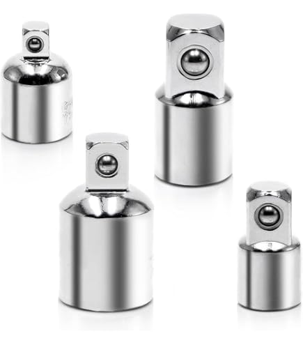 2 Adaptadores 1/4" Hembra A 1/2" Macho – Acero Cromo-Vanadio, Retén Con Resorte – Para Trinquete, Llave Y Destornillador