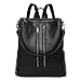 Produktbild Damen Rucksack - Umhängetasche & Rucksack Vielzweck, Daypack Schultertasche Schulrucksäcke Tasche Schulranzen PU Leder Bag - Schwarz