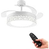 IluminaShop Ceiling Fan with LED Light 66W with Dimmable CCT Light and Dimmer Control, DC Motor 30W+36W Light, Quiet, 6 Speed
