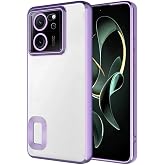 Coverzone Xiaomi Mi 13T ile uyumlu Kılıf Kamera Korumalı Logo G&ouml;steren Parlak renk kenar &ccedil;izgileri ile şık bir tasarım Colore