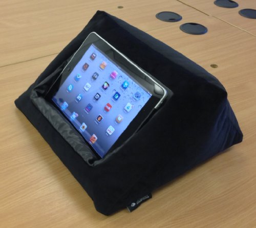 Haltekissen für iPad und andere Tabletgeräte, Schwarz Für Zuhause, das Bett oder den Schreibtisch Verhindert Verletzungen durch wiederholte Beanspruchung und Schulterschmerzen Beanbag-Füllmaterial - 5