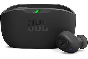 JBL Wave Buds Écouteurs Intra-Auriculaires sans Fil, Résistance à l'Eau IP54 et IPX2, Basses Puissantes et Batterie à Autonomie de 32 heures, en Noir