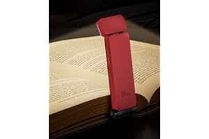 86lux Luce per libro, luci da lettura ricaricabili per libri a letto, lampada a LED ultraleggera con clip per segnalibro con 19 colori ambrati e oscuramento continuo per la lettura notturna per gli