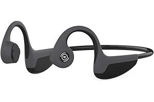 PUSOKEI Casque Conduction Osseuse Écouteur Bluetooth 5.0 Sport sans Fil, Casque Hi-FI Stereo Avec microphone Anti-brouillage, pour Cyclisme Courir Fitness, pour téléphones Mobiles, Ordinateurs, tablettes