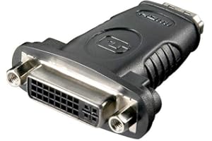 Goobay 60752 Adaptateur HDMI/DVI-I, Nickelé, Noir