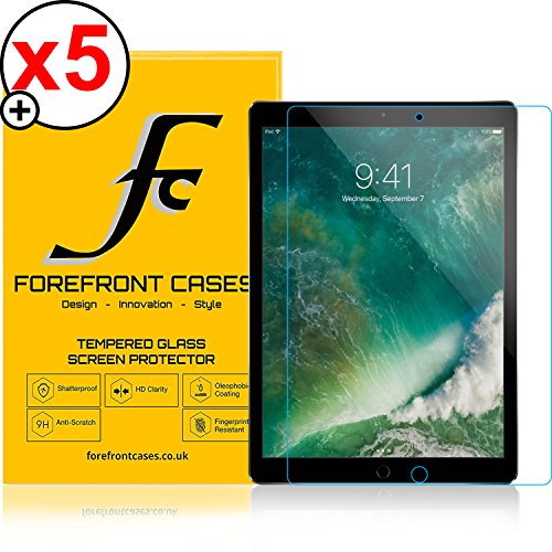 Forefront Cases® [HD KLARHEIT] Gehärtetes Glas Bildschirm Schutz Protektor Folie für Apple iPad Pro 10.5 A1701 [ULTRA DÜNN nur 0.3mm] (Packung mit 5)