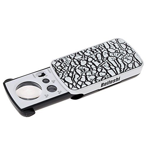 KKmoon 30X   60X   90X Lupa de Gran Aumento Port  til Multifuncional con 2 Luces LED 1 UV Luz Detecci  n de Dinero Herramienta de Aumento para Joyer  a