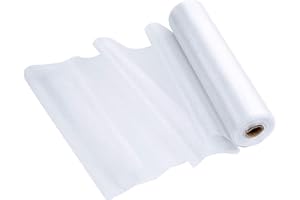 GOTRUST 50 m x 30 cm Fabric Table Runner Tulle Roll Organza Transparent Roll of Organza Sheer Fabric Elegant Decorative Cloth for Wedding Chair Table Decoration DIY Crafts