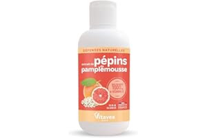 Vitavea - Extrait de Pépins de Pamplemousse 100 ml + Vitamine C - Booste les défenses naturelles - Forte concentration en bioflavonoïdes - Immunité - 100 jours - Fabriqué en France