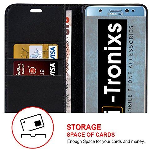 Motorola Moto E4 h  lle  Tasche  Telefonkasten   Schwarz   Abdeckung f  r Motorola Moto E4 Geh  use aus robuster Kohlefaser Buchstil PU Leder Geldb  r