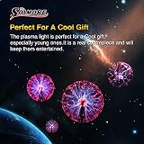 SOLMORE Plasmakugel Plasma Ball Kugel Blitze Magische Lampe USB Licht für Kinder Kindergeburtstag Spielzeug Disco Party Dekoration Geschenk Schreibtisch - 4
