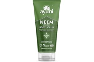 Ayumi Neem & Tea Tree Body Scrub. Vegan, Cruelty-Free, Dermatologically-Tested, 1 x 200ml
