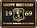 Produktbild RAHMENLOS Deko Blechschild zum 50. Geburtstag: Happy Birthday 50-1969 - Der Beste Jahrgang Aller Zeiten
