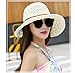 Produktbild vzom faltbar Beachwear Sun Hat Elegante Sommer Strand Hat UV-Schutz Floppy Travel Hat Crochet Lady Stroh hat Kleid Cap mit 132 Breite Krempe Cover für Frauen