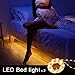 Produktbild Öuesen Bett Licht, 2x1.2M Warmweiß Flexible LED Streifen Licht, IP65 Bewegungsaktivierte LED-Lichtleiste, Auto Ein/Aus Bewegungsmelder Nachttischlampe, Bewegung aktivierte LED-Lichtleiste (zwei Sensoren)